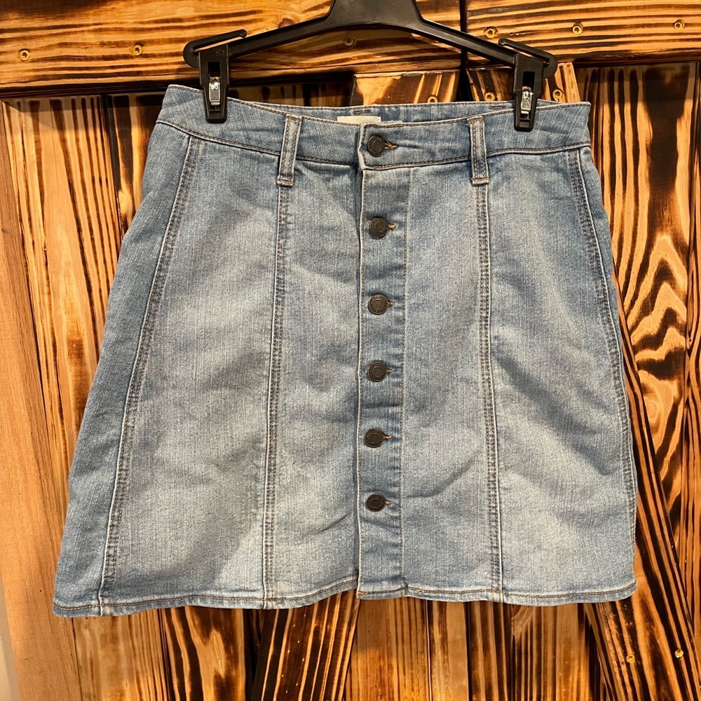 Mossimo Denim Button-Front Skirt